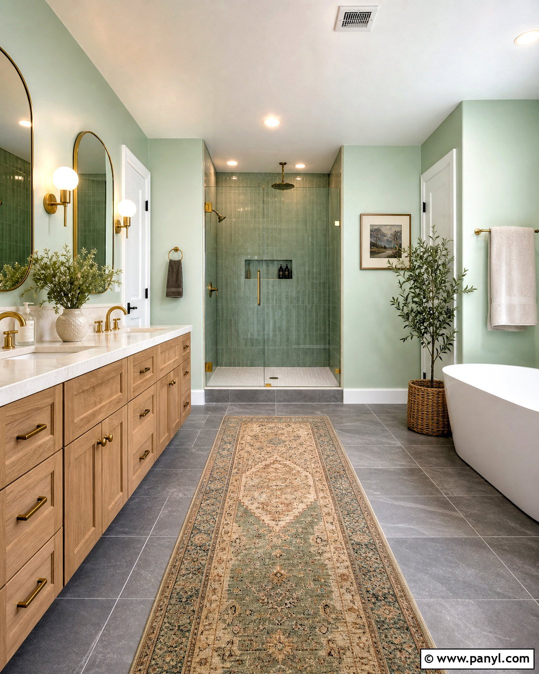 Light Green Bathroom With Double Vanity - 20 light green bathroom ideas