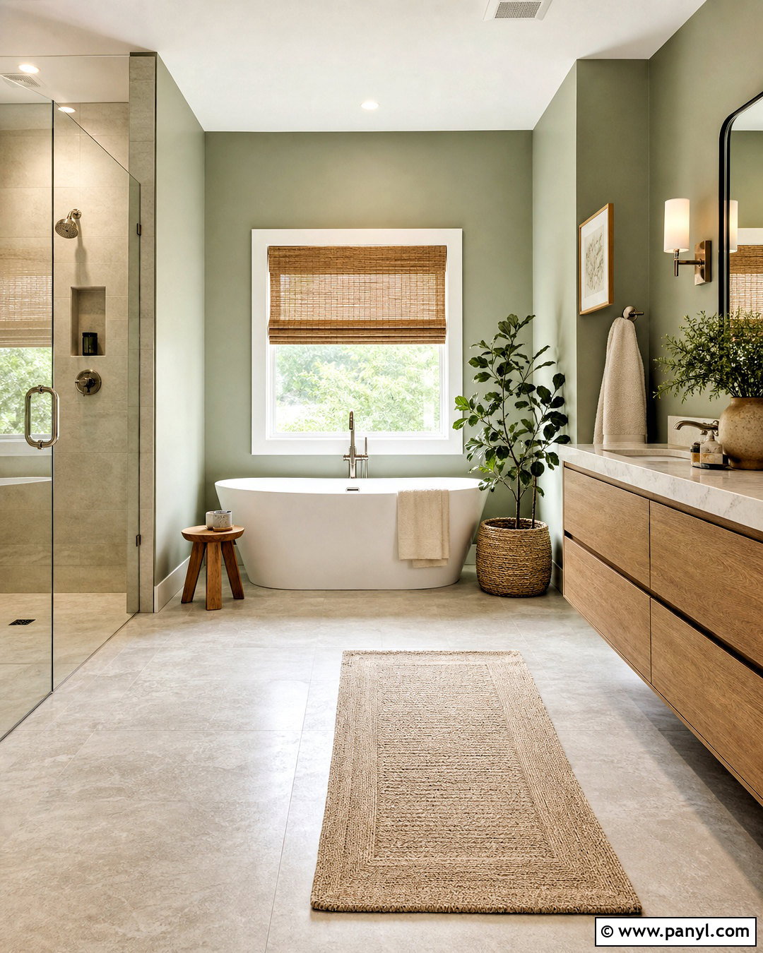 Light Green Bathroom With Freestanding Tub - 20 light green bathroom ideas