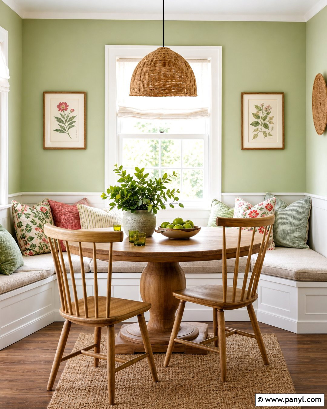 Light Green Breakfast Nook - 35 light green wall paint ideas