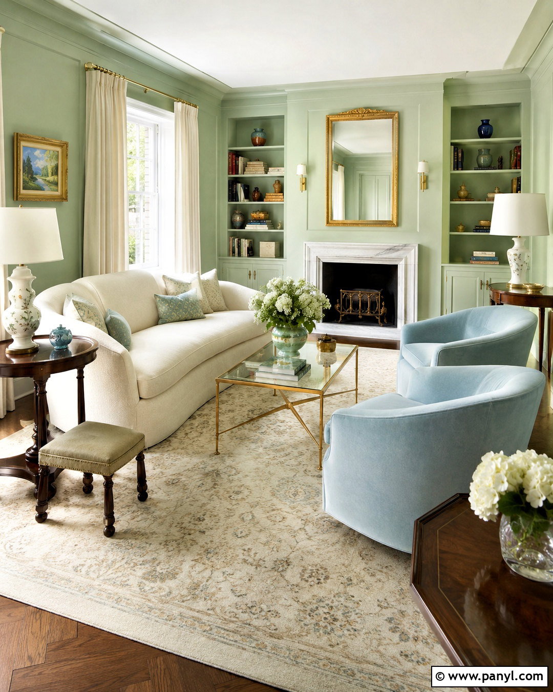 Light Green Celadon Sitting Room - 20 light green room ideas