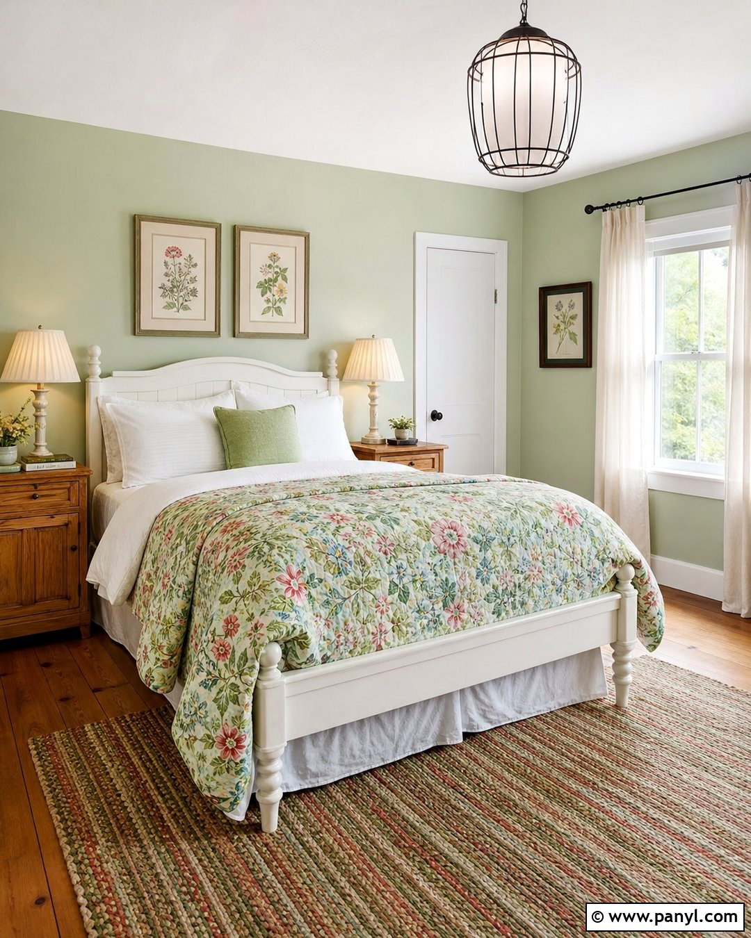 Light Green Cottage Guest Room - 30 light green wall color ideas