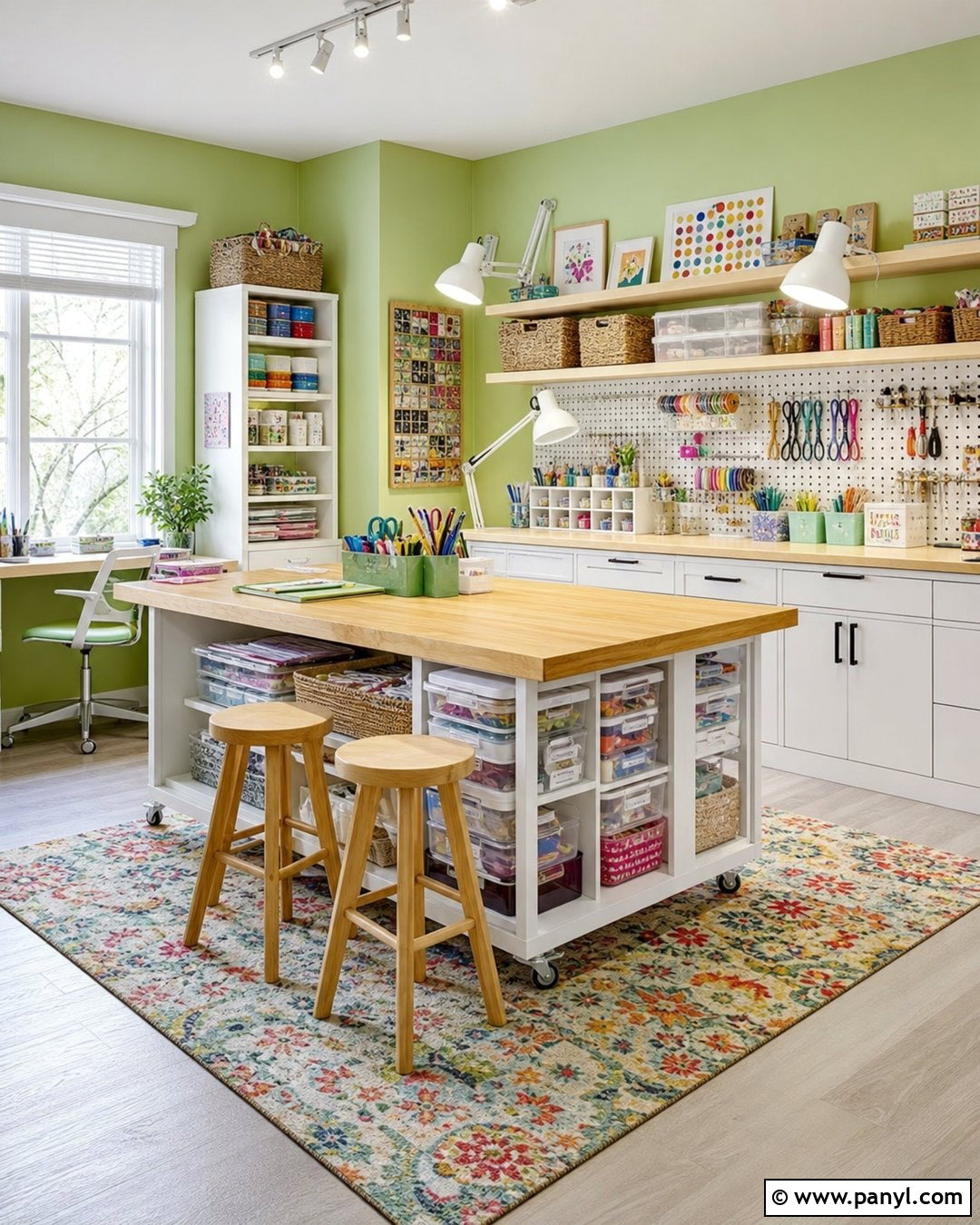Light Green Craft Room - 35 light green wall paint ideas