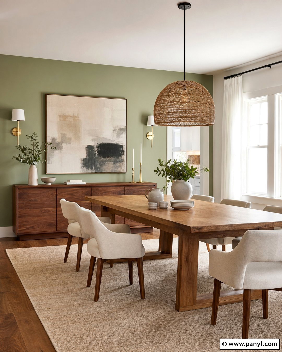 Light Green Dining Room Accent Wall - 30 Light Green Accent Wall Ideas
