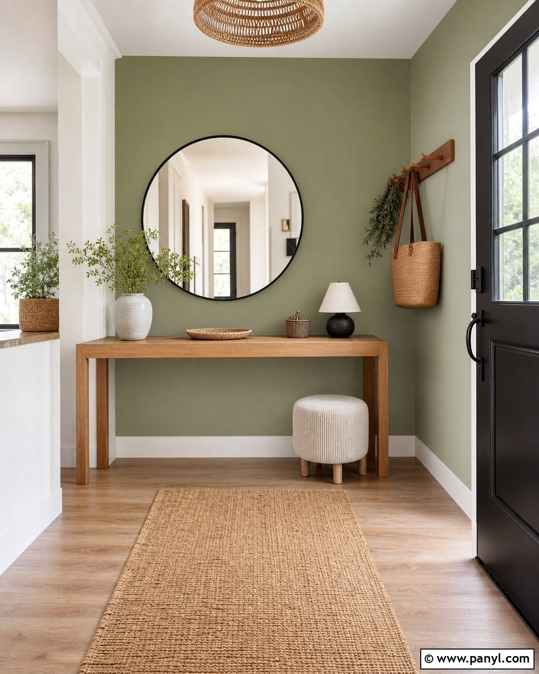 Light Green Entryway Accent Wall - 30 Light Green Accent Wall Ideas