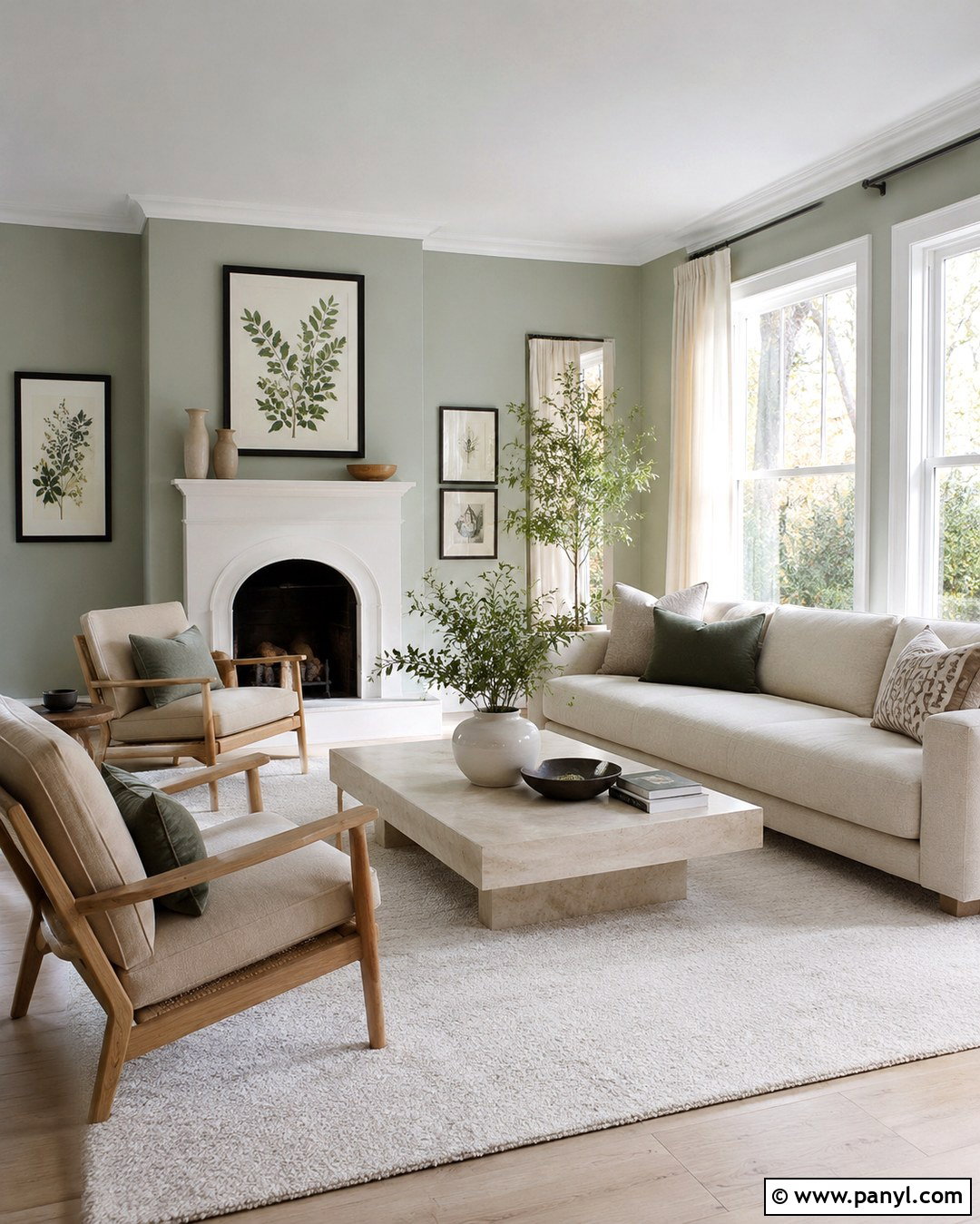 Light Green Gray Living Room - 20 Green Gray Wall Paint Ideas