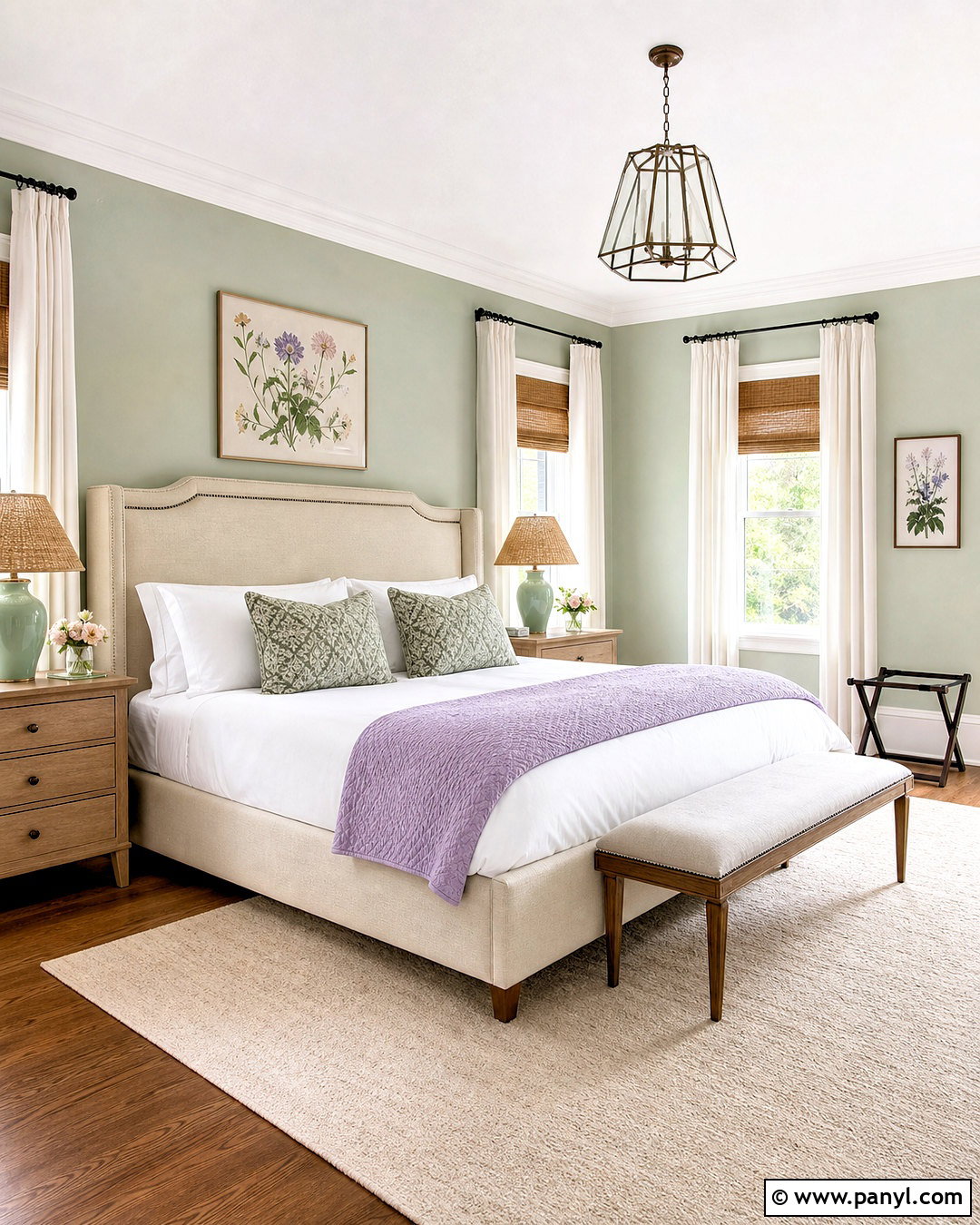 Light Green Guest Bedroom Walls With Lavender - 20 light green walls