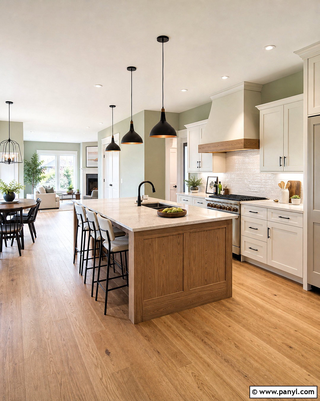 Light Green Kitchen Walls In An Open Kitchen - 20 light green kitchen walls