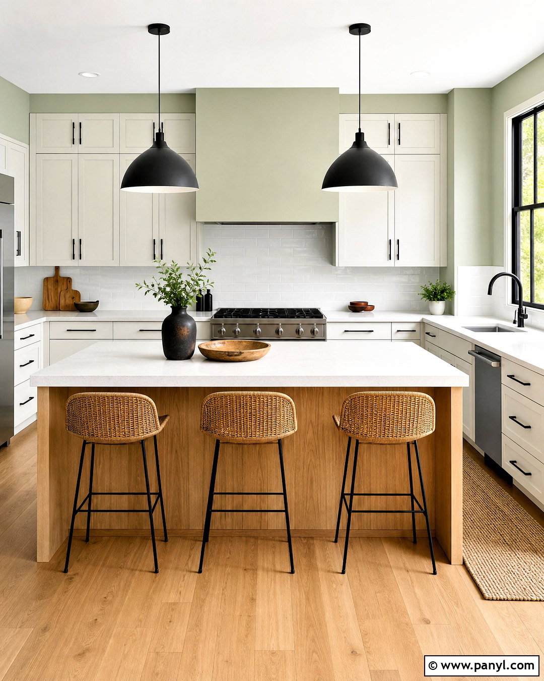 Light Green Kitchen Walls With Black Accents - 20 light green kitchen walls