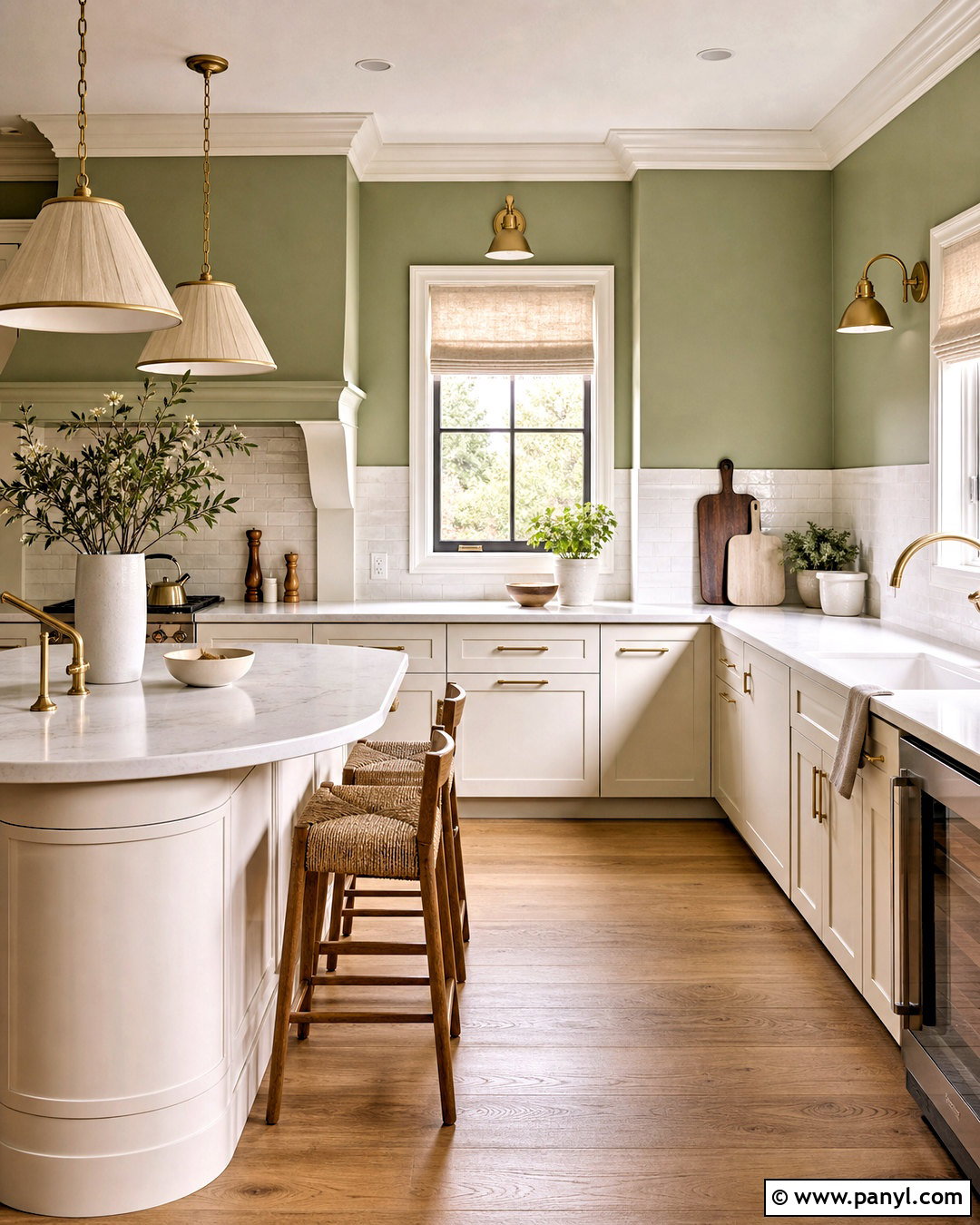 Light Green Kitchen Walls With Brass Hardware - 20 light green kitchen walls