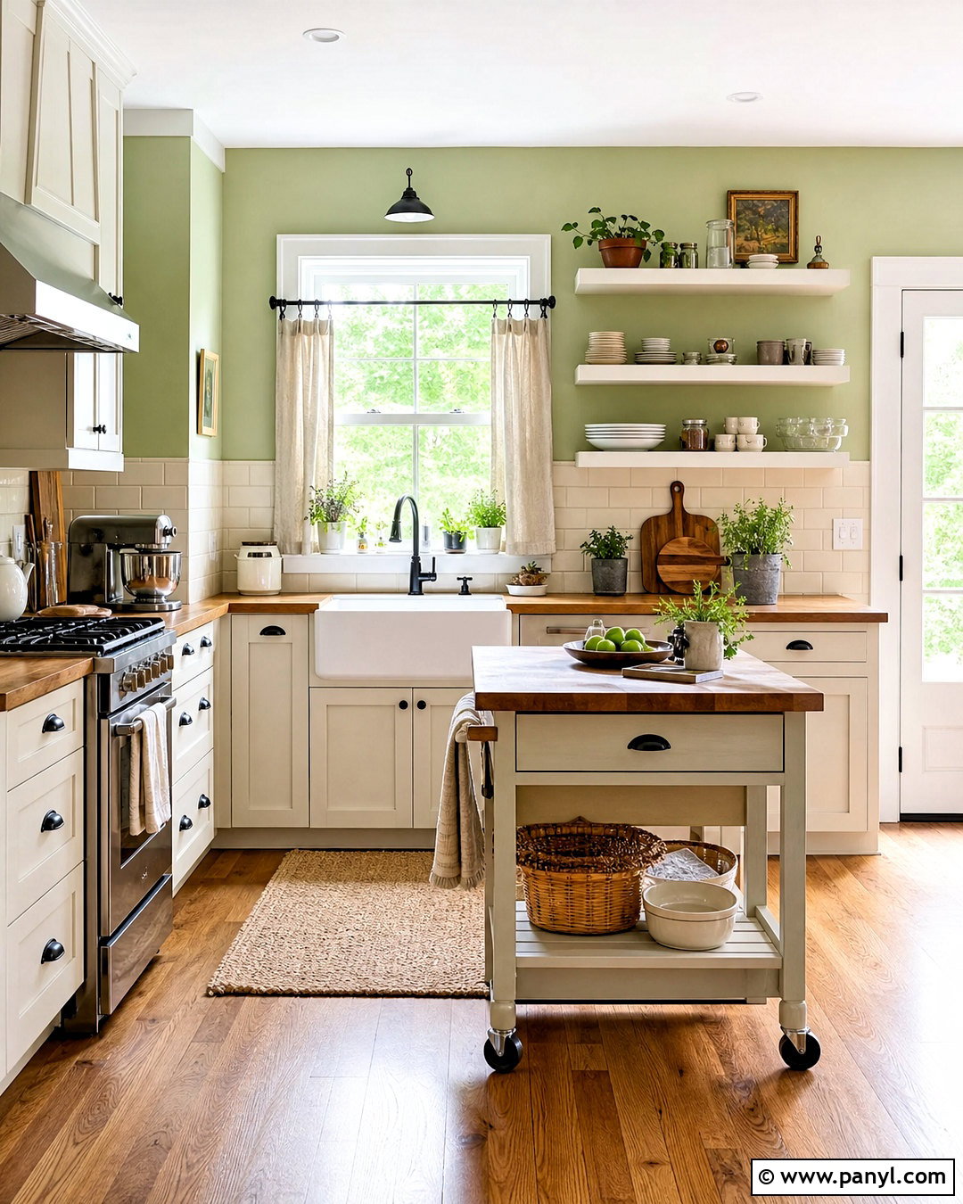 Light Green Kitchen Walls With Butcher Block Counters - 20 light green kitchen walls