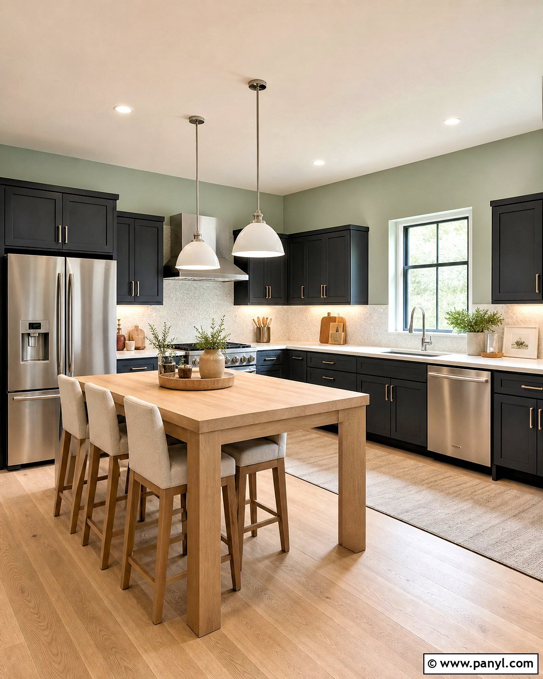 Light Green Kitchen Walls With Dark Cabinets - 20 light green kitchen walls