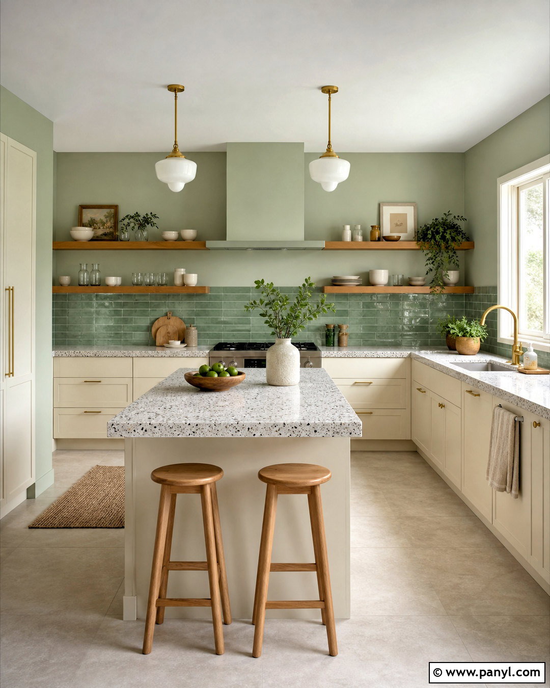 Light Green Kitchen Walls With Green Backsplash - 20 light green kitchen walls