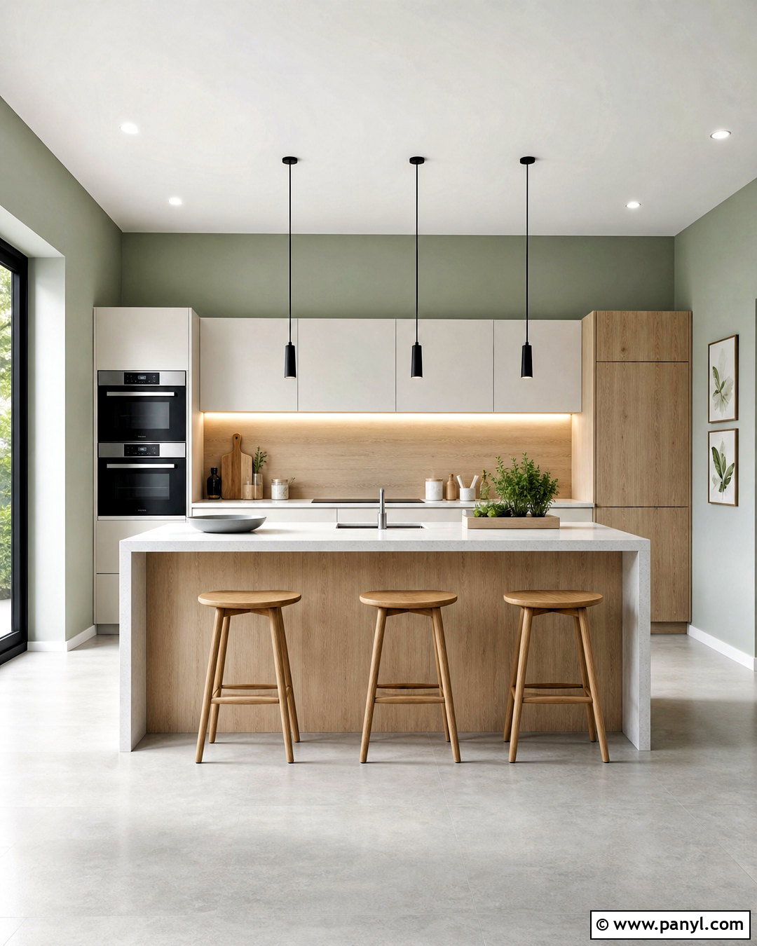 Light Green Kitchen Walls With Modern Cabinets - 20 light green kitchen walls