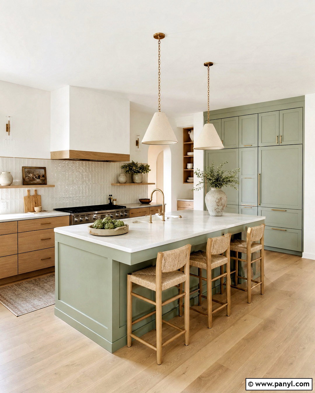 Light Green Kitchen With Oak Cabinets - 20 light green kitchen ideas