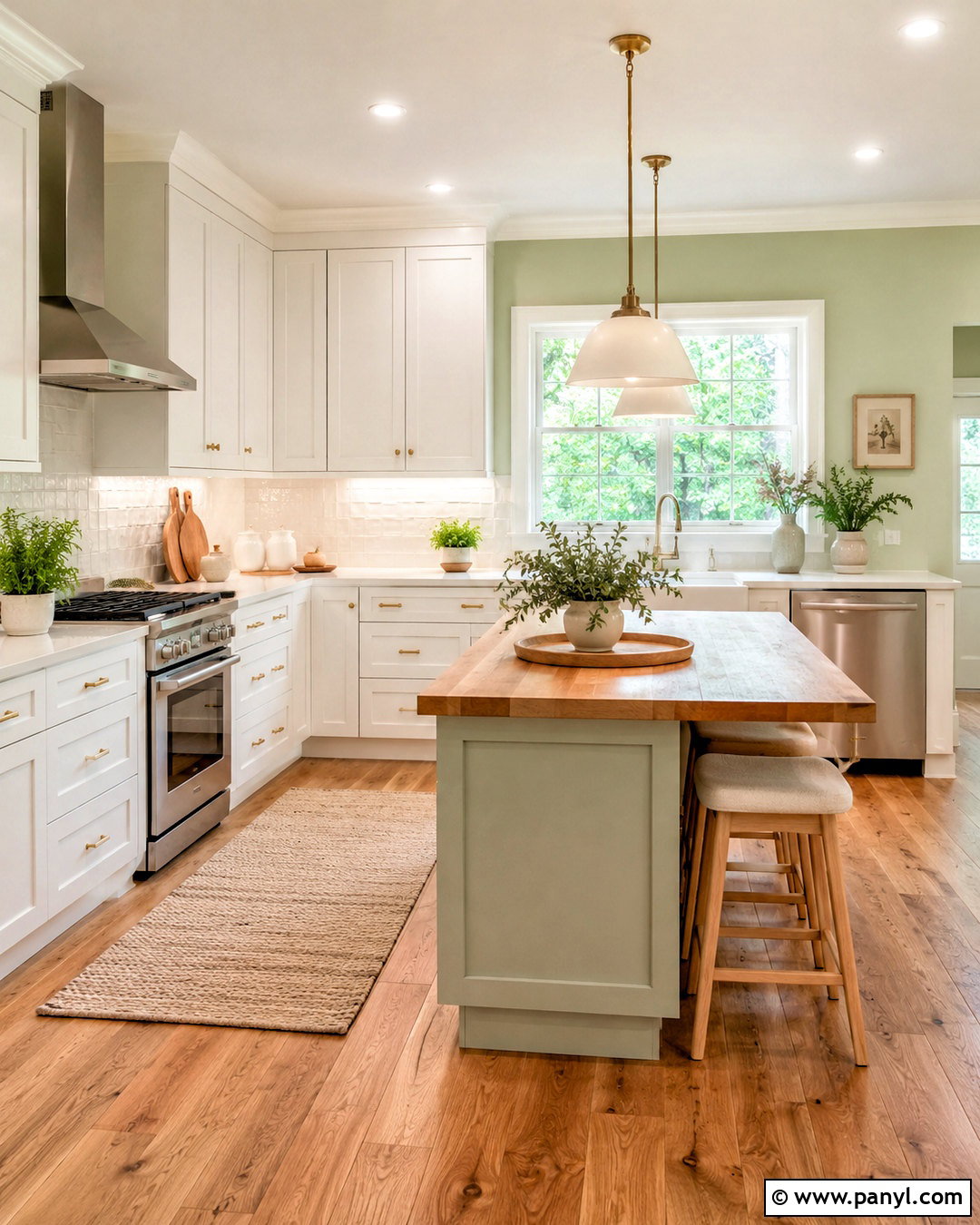 Light Green Kitchen With White Cabinets - 20 light green room ideas