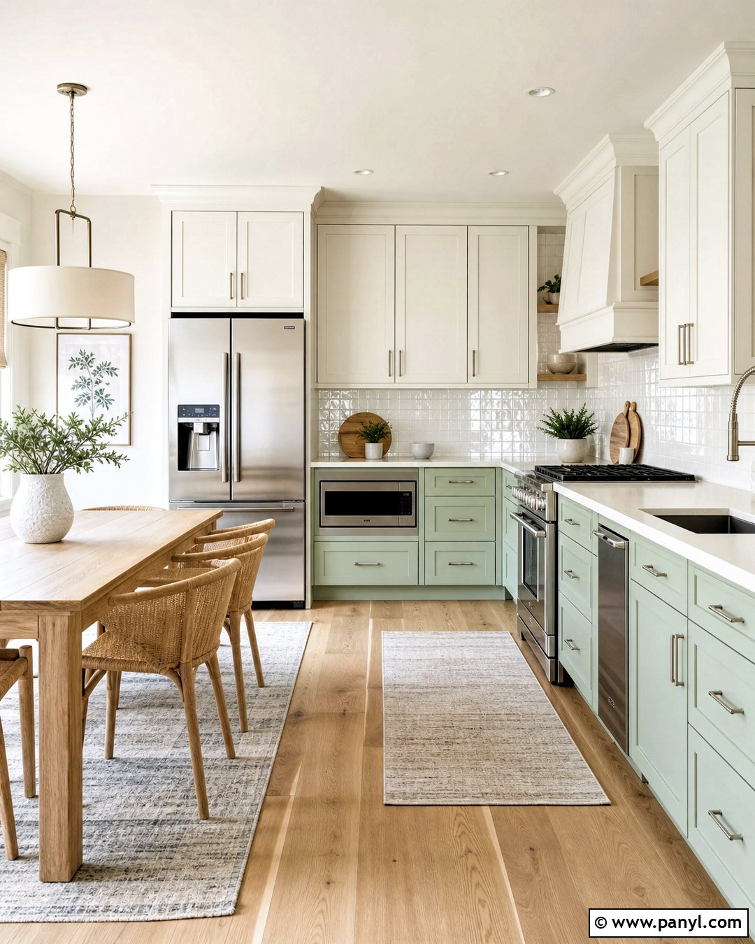 Light Green Kitchen With White Upper Cabinets - 20 light green kitchen ideas