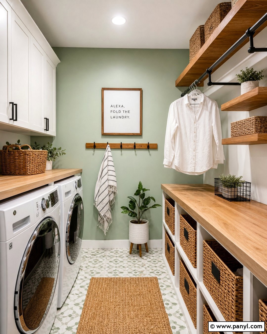 Light Green Laundry Room Accent Wall - 30 Light Green Accent Wall Ideas