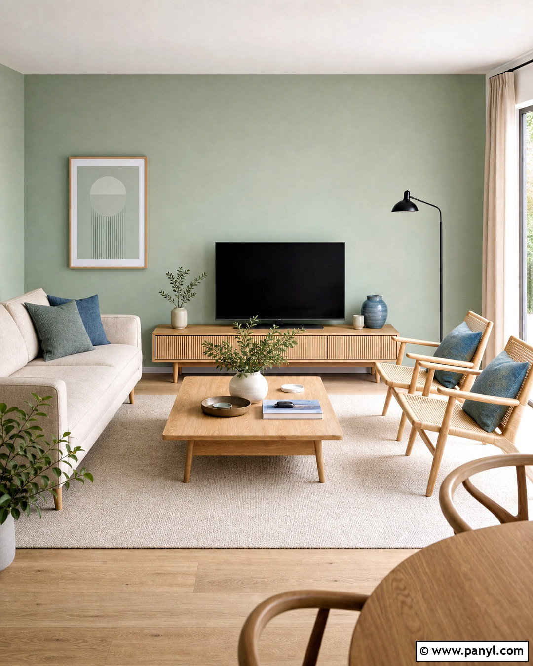 Light Green Living Room Walls With Light Wood Furniture - 20 light green living room walls