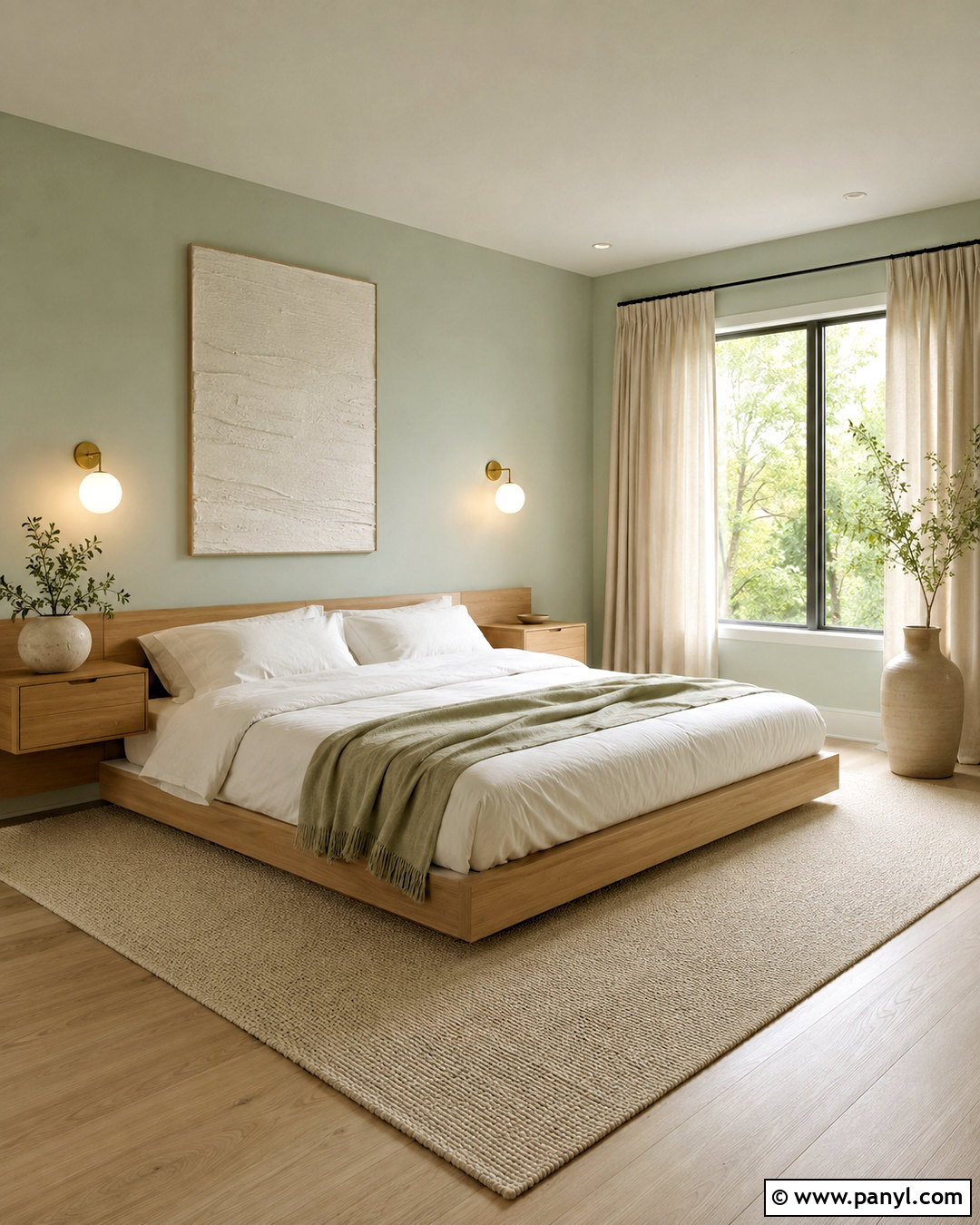 Light Green Minimalist Bedroom - 20 light green room ideas