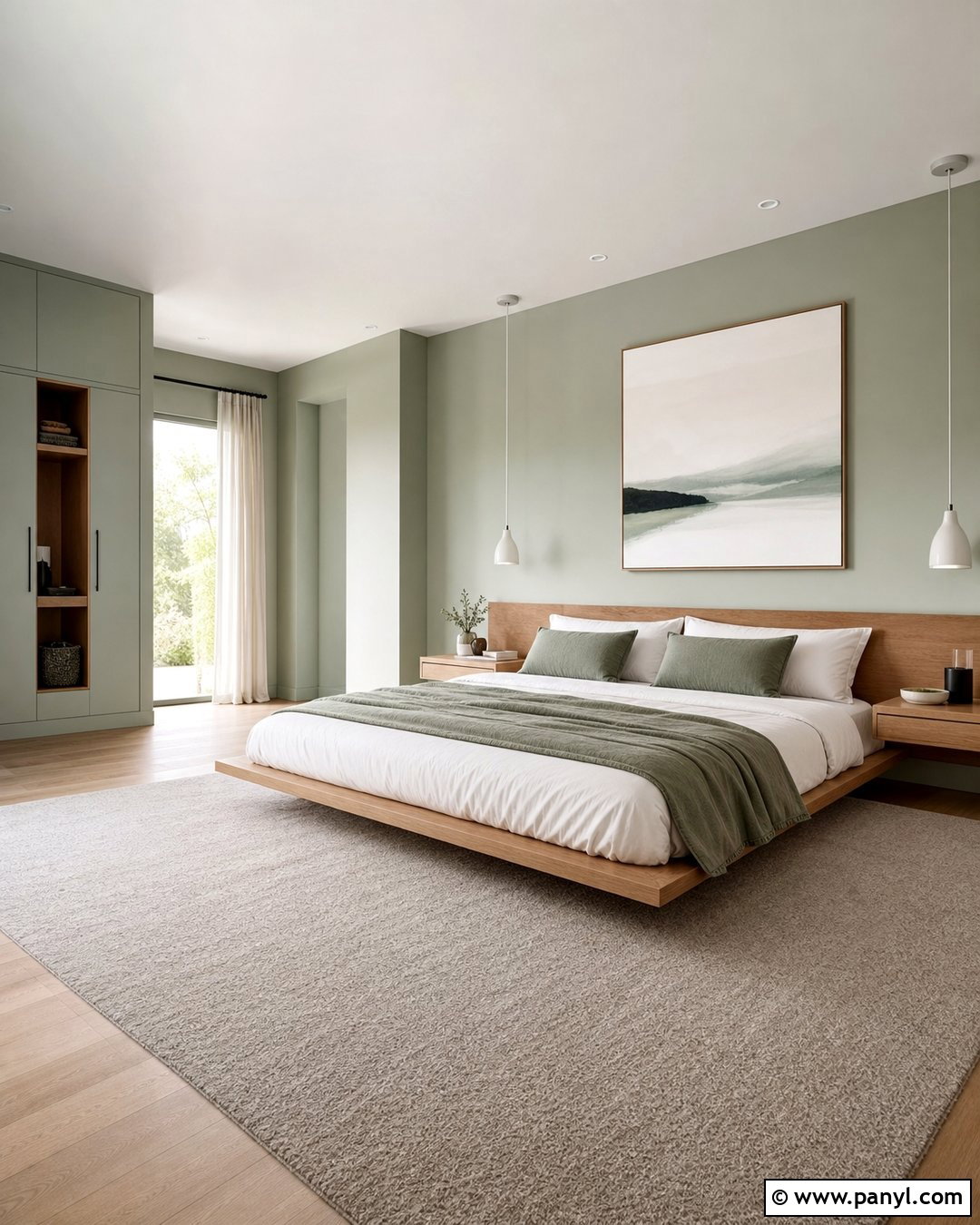Light Green Minimalist Bedroom - 35 light green wall paint ideas