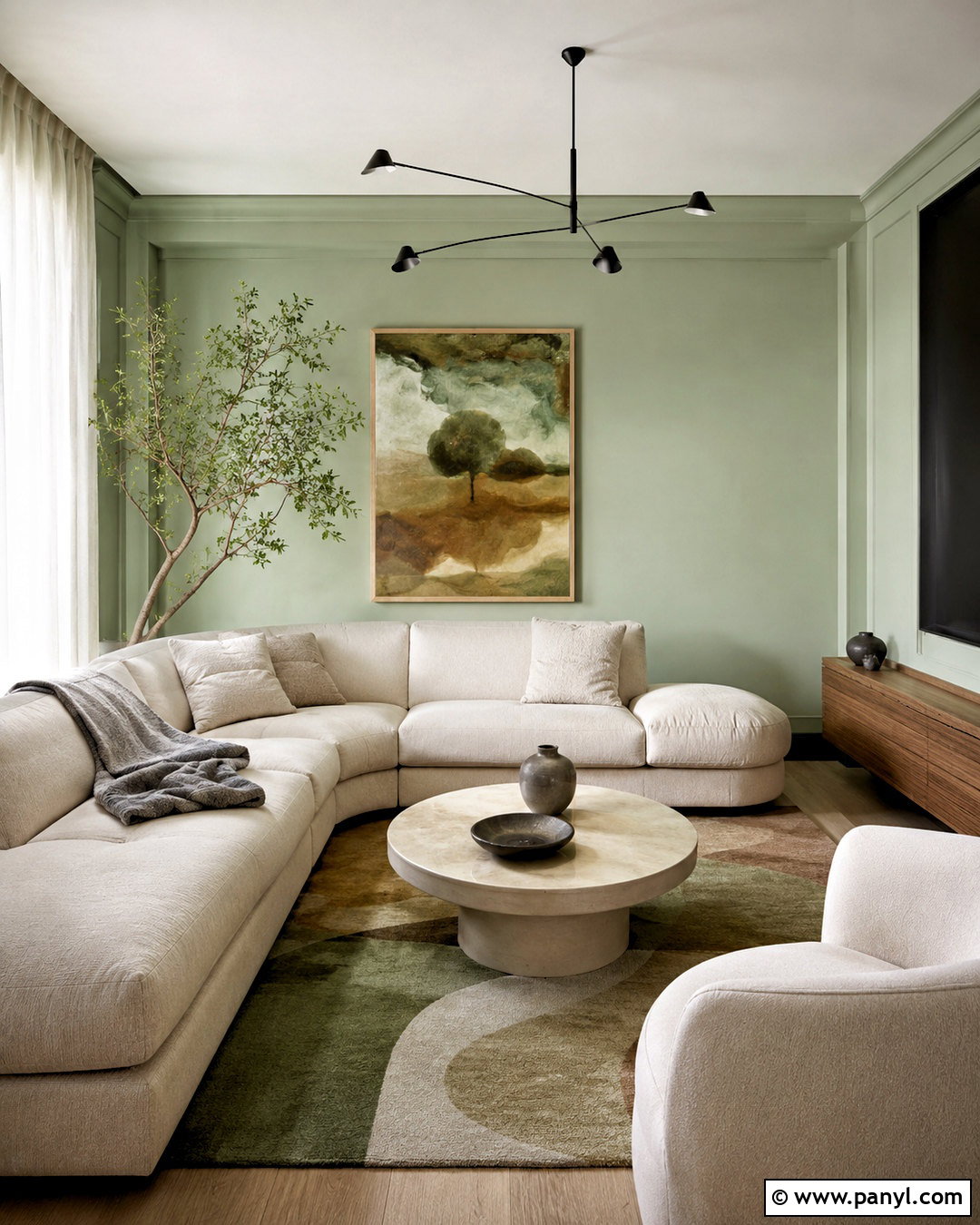 Light Green Modern Living Room - 20 light green room ideas