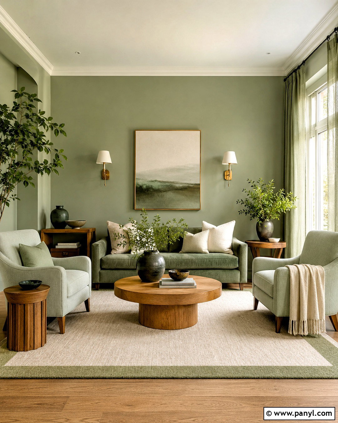 Light Green Monochromatic Living Room - 20 light green living room color scheme ideas