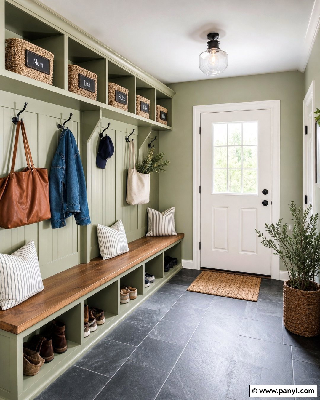 Light Green Mudroom - 35 light green wall paint ideas