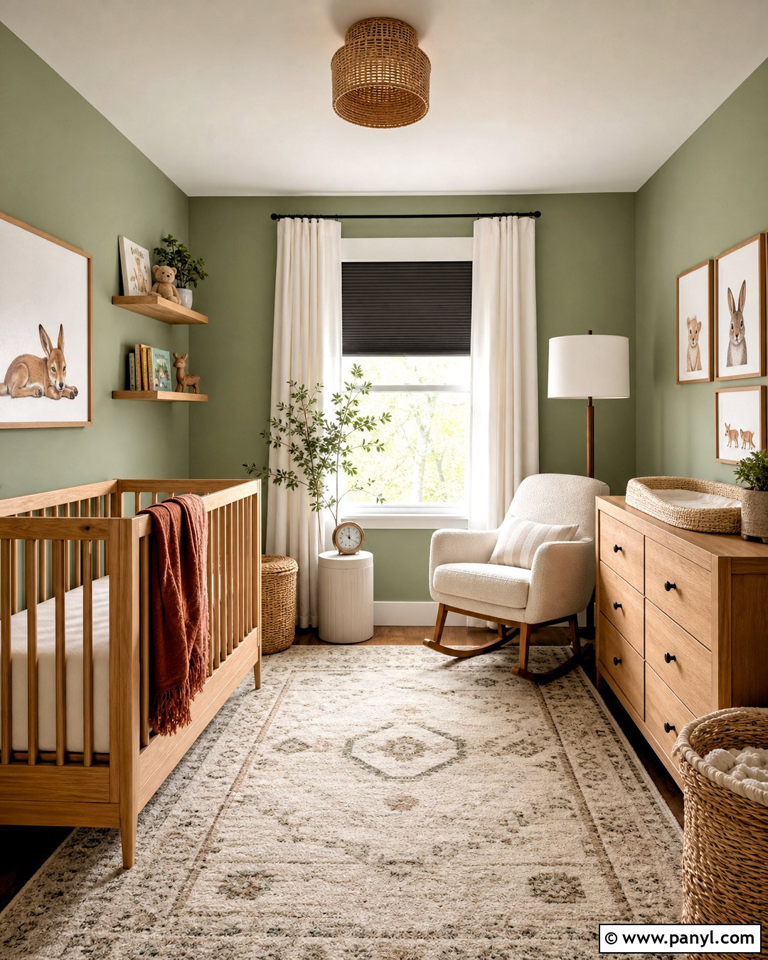 Light Green Nursery With Natural Textures - 20 light green interior ideas