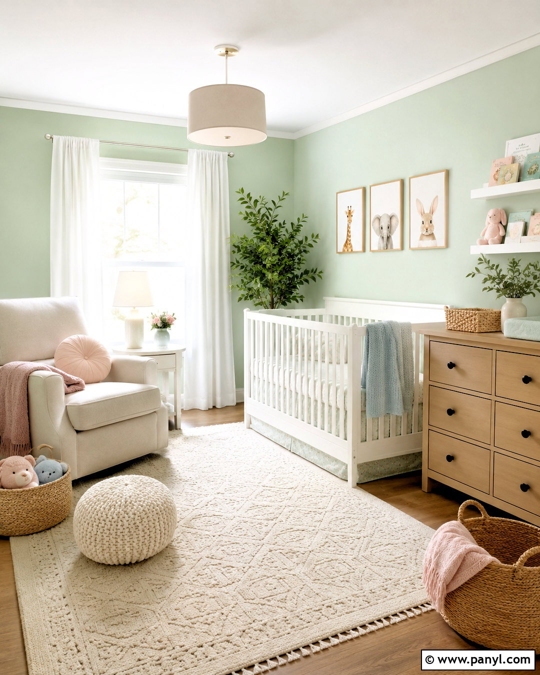 Light Green Nursery With White Furniture - 20 light green room ideas