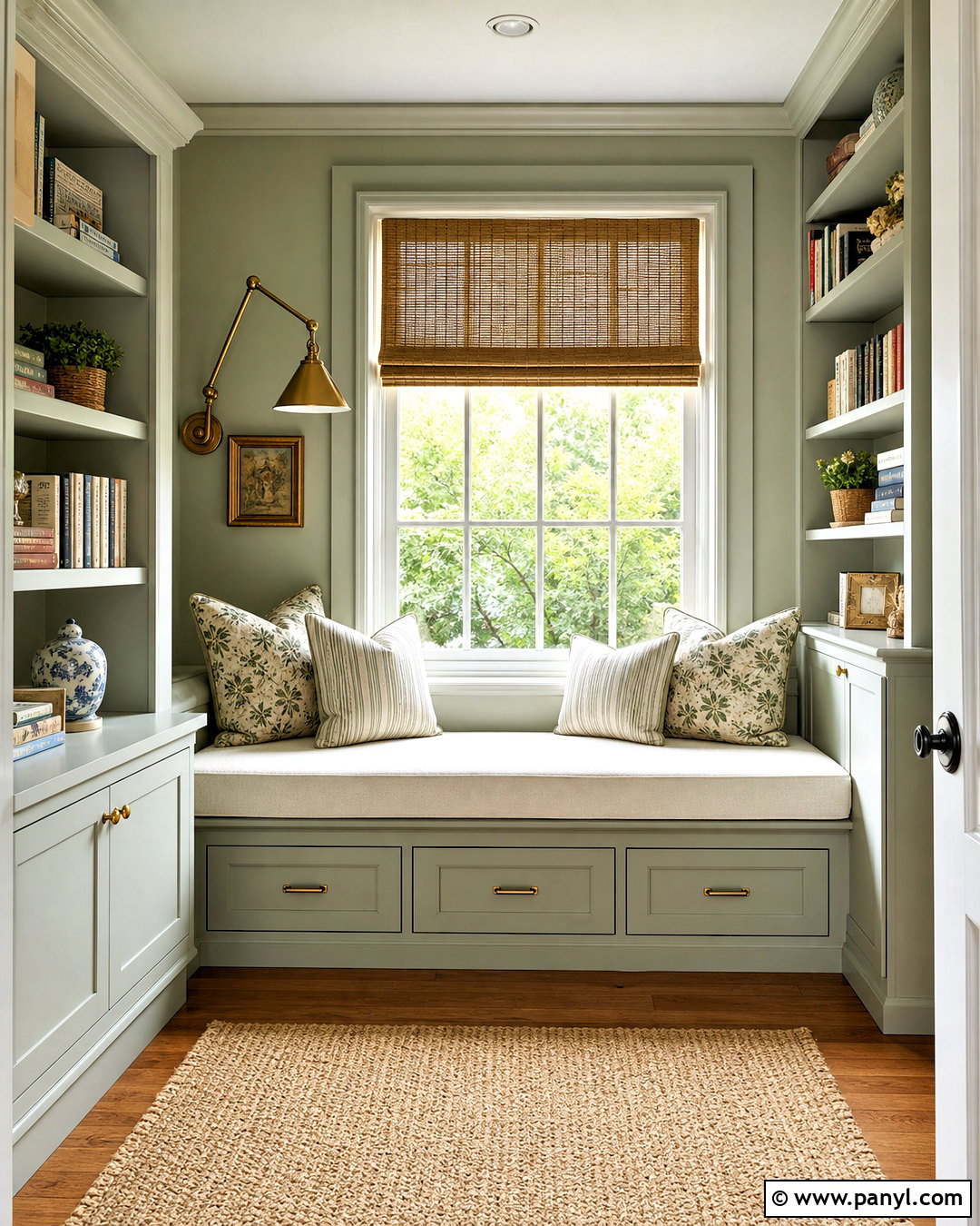 Light Green Reading Nook With Window Seat - 20 light green interior ideas
