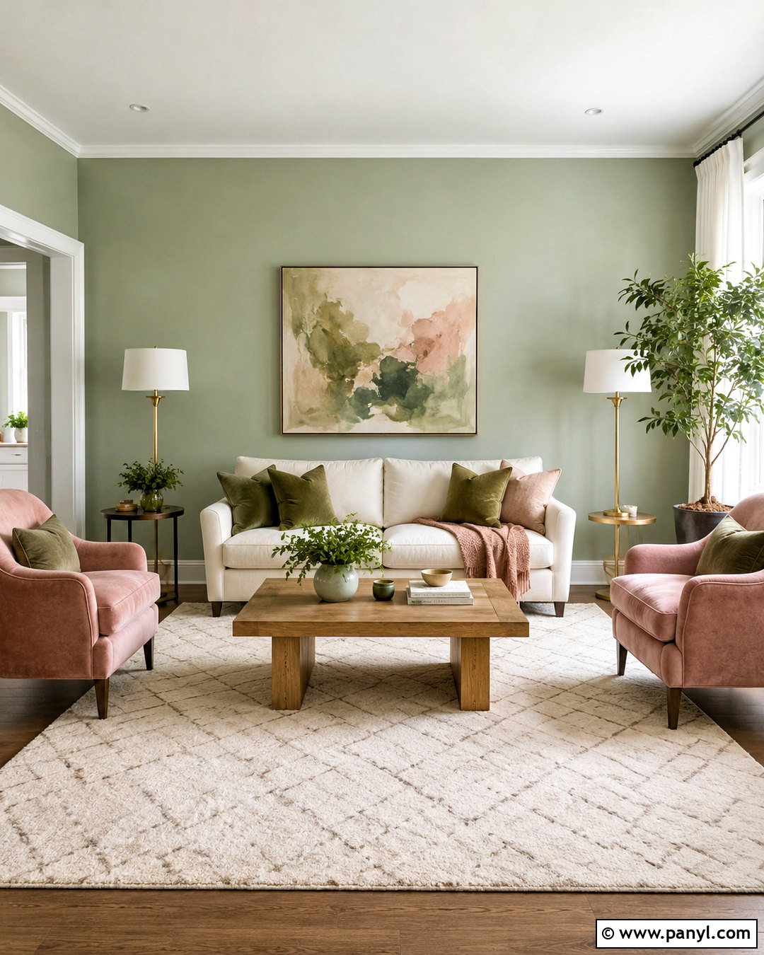 Light Green Room With Blush Pink - 20 light green room ideas