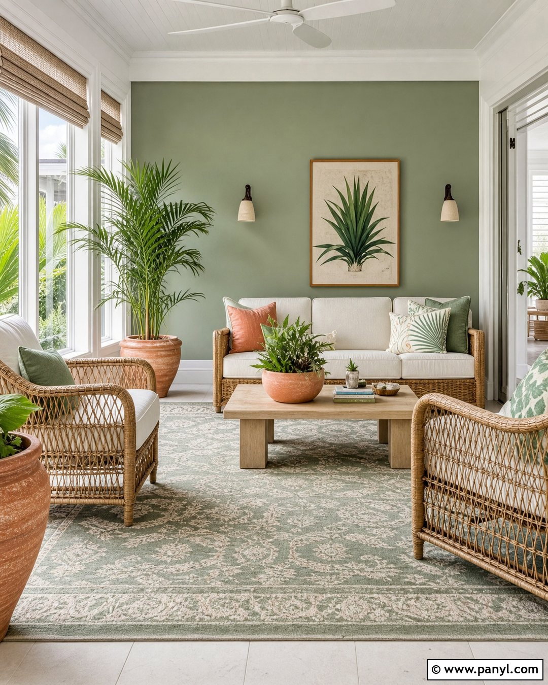 Light Green Sunroom Accent Wall - 30 Light Green Accent Wall Ideas