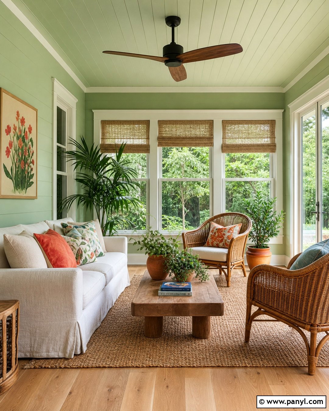 Light Green Sunroom - 35 light green wall paint ideas