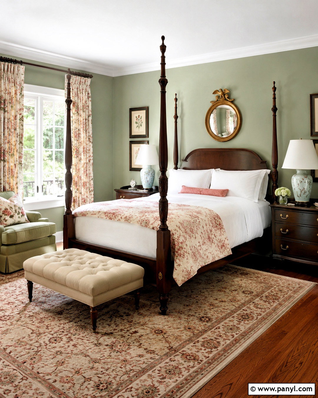 Light Green Traditional Bedroom - 20 light green room ideas