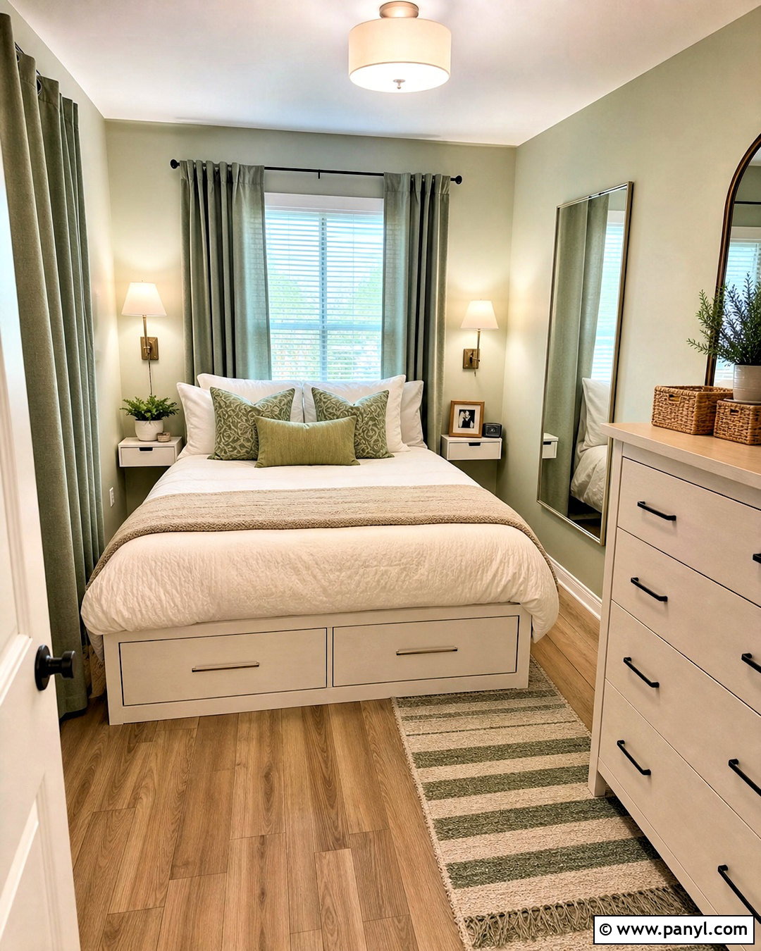 20 Light Green Walls Bedroom Ideas for a Calming Retreat