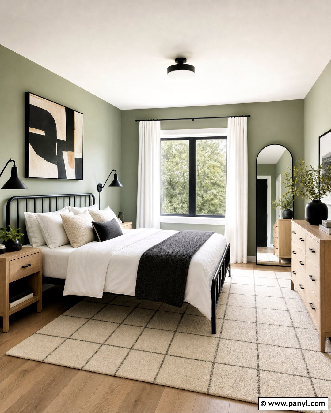Light Green Walls With Black Accents - 20 light green walls bedroom ideas