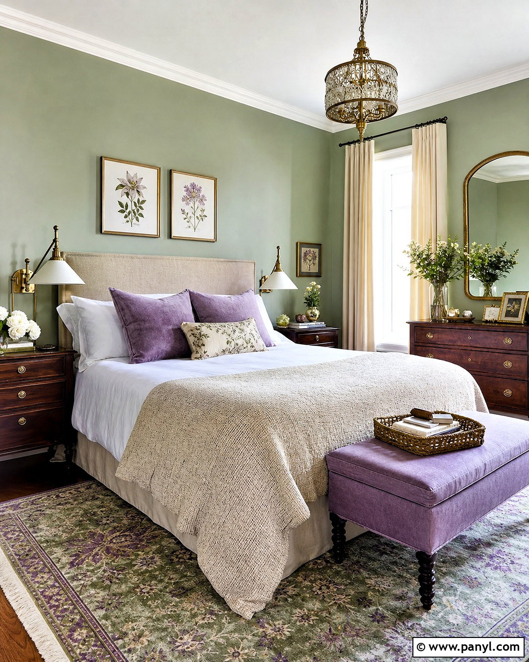 Light Green Walls With Lavender Accents - 20 light green walls bedroom ideas
