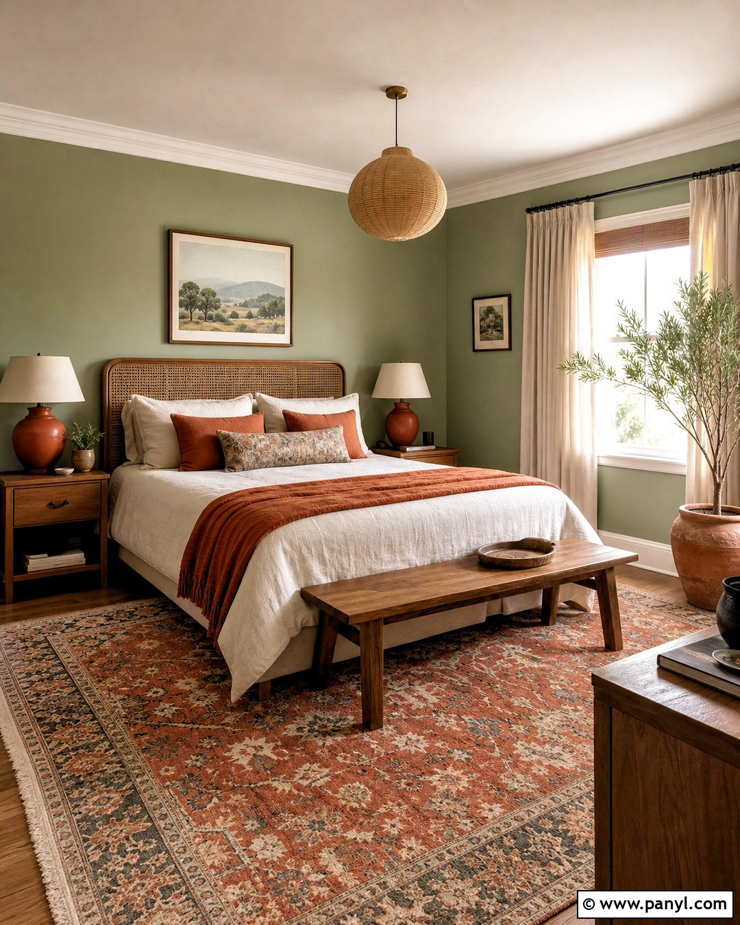 Light Green Walls With Terracotta Decor - 20 light green walls bedroom ideas