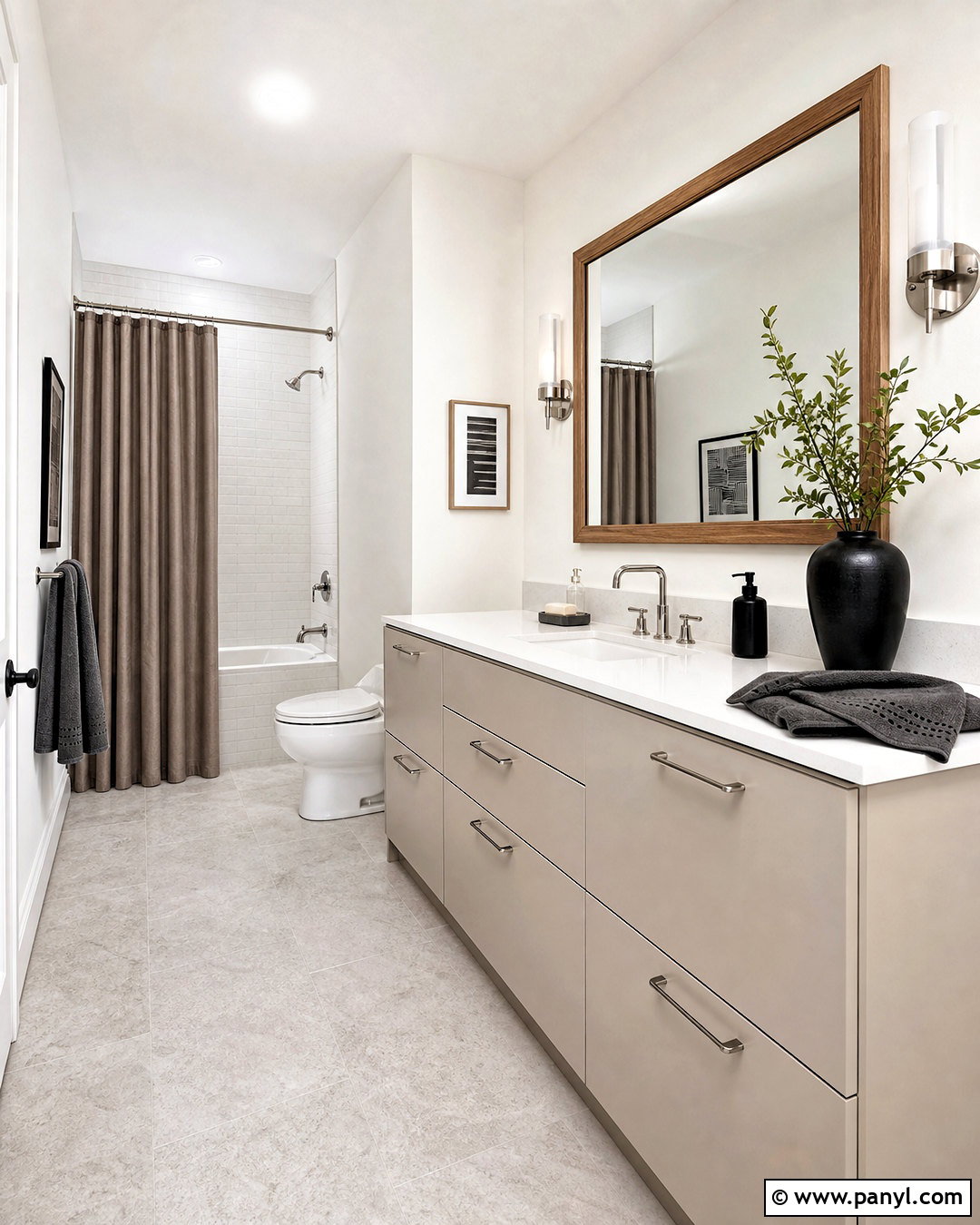 Light Greige Bathroom Vanity - 20 bathroom vanity color ideas