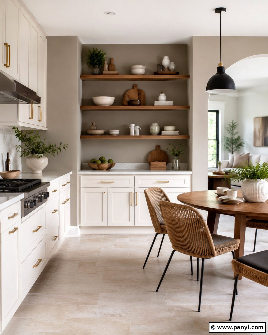 Light Greige Kitchen Accent Wall - 20 Neutral Color Accent Wall Ideas