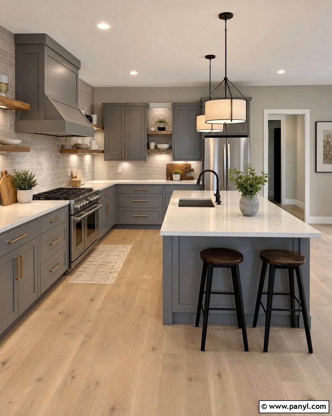 Light Greige Kitchen Walls - 35 Kitchen Wall Colors With Grey Cabinets