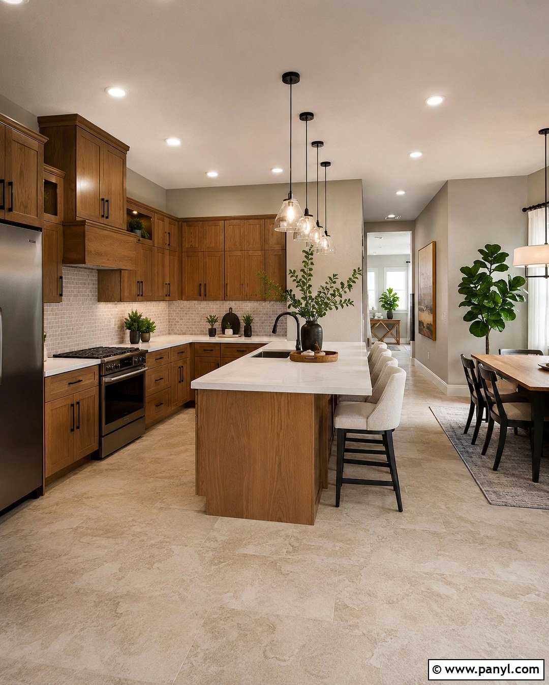 Light Greige Kitchen Walls - 20 Kitchen Wall Colours With Oak Cabinets