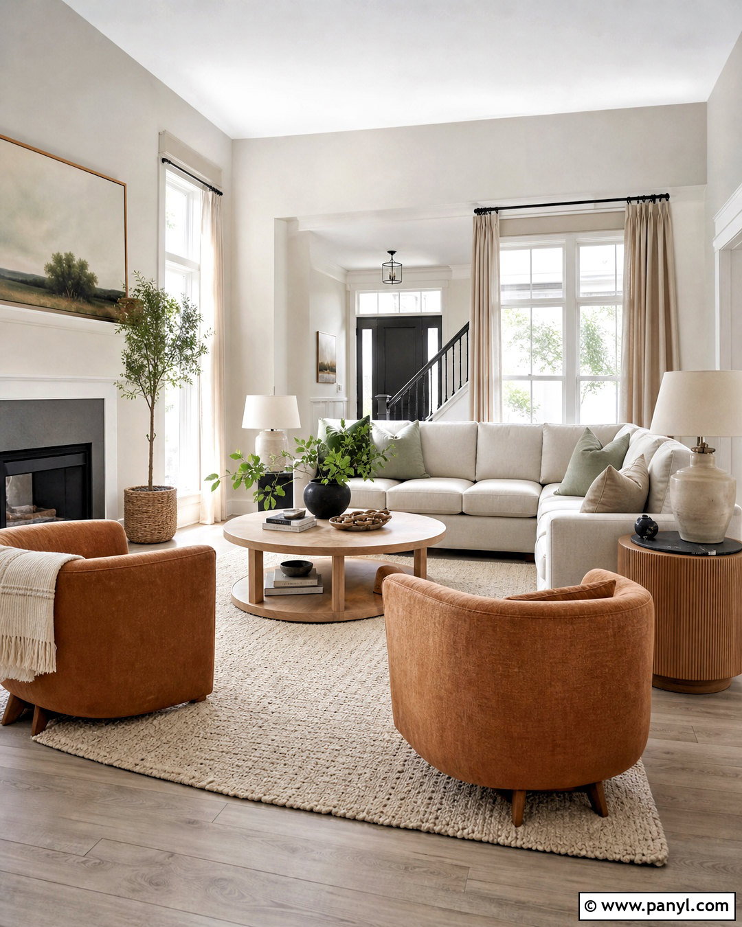 Light Greige Living Room With Grey Flooring - 20 grey flooring living room paint colors