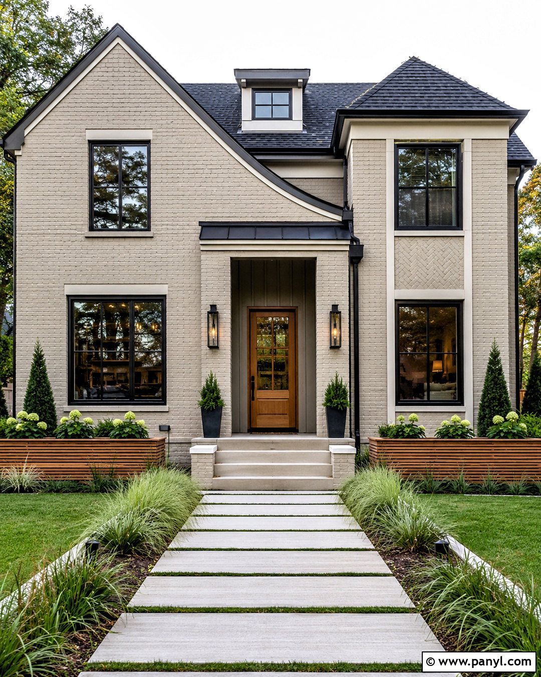 Light Greige Painted Brick Exterior - 20 painted brick wall exterior ideas