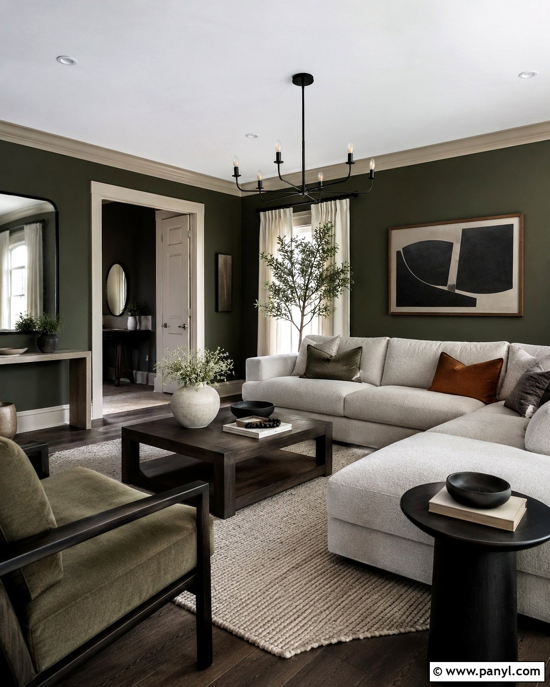 Light Greige Trim - 20 Trim Color For Dark Green Walls
