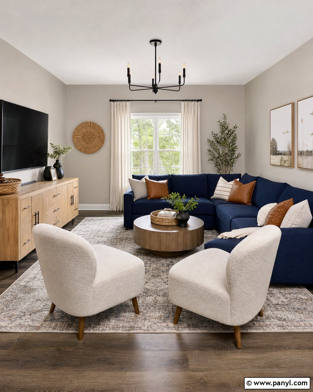 Light Greige Wall Color - 20 Best Wall Color For Blue Couch Ideas