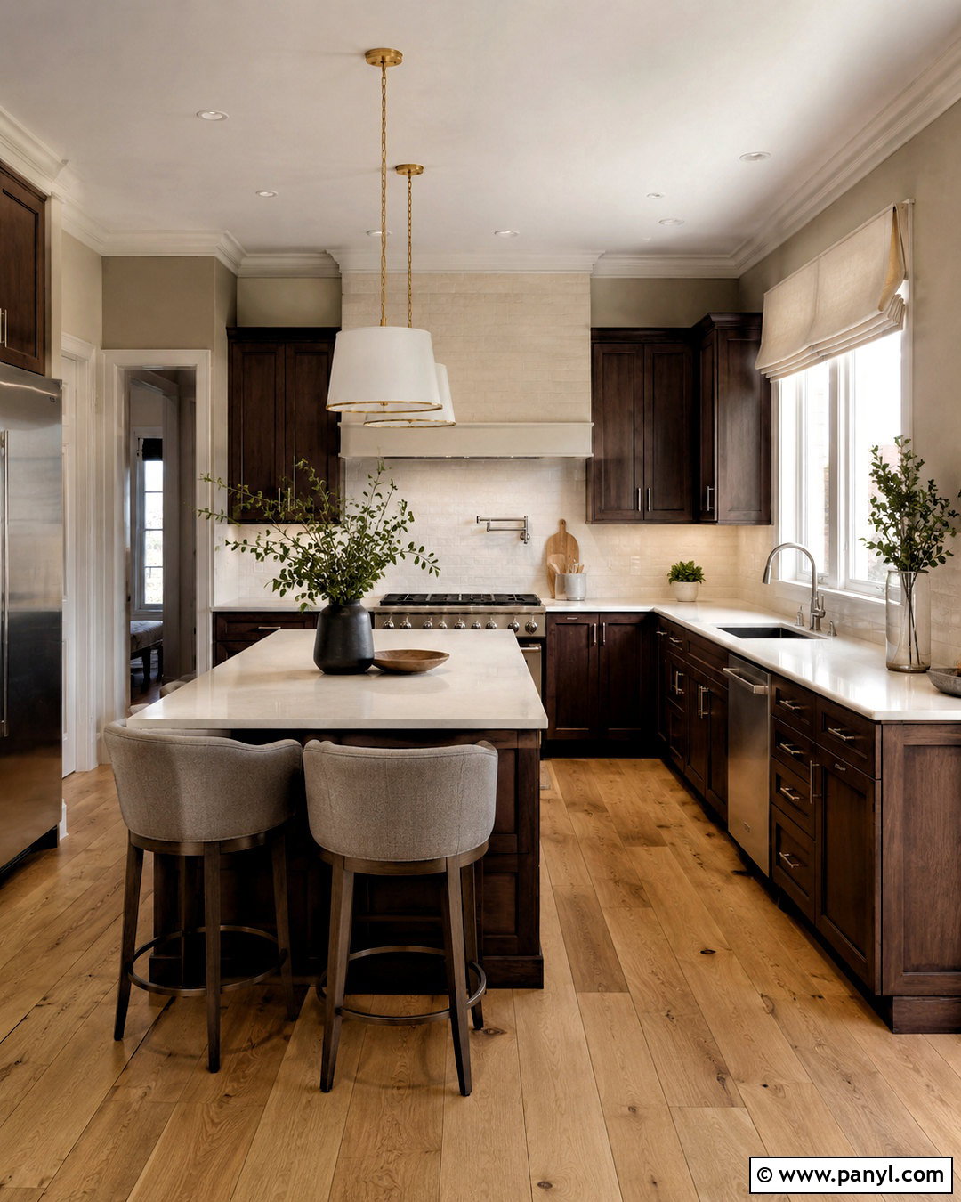 Light Greige Walls With Dark Brown Cabinets - 20 Wall Color For Dark Brown Cabinets
