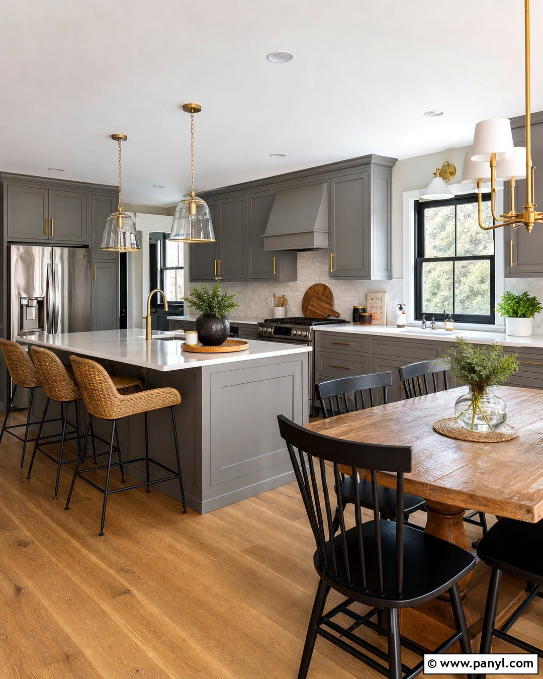 Light Greige Walls With Grey Kitchen Cabinets - 30 Grey Kitchen Cabinets Wall Color Ideas