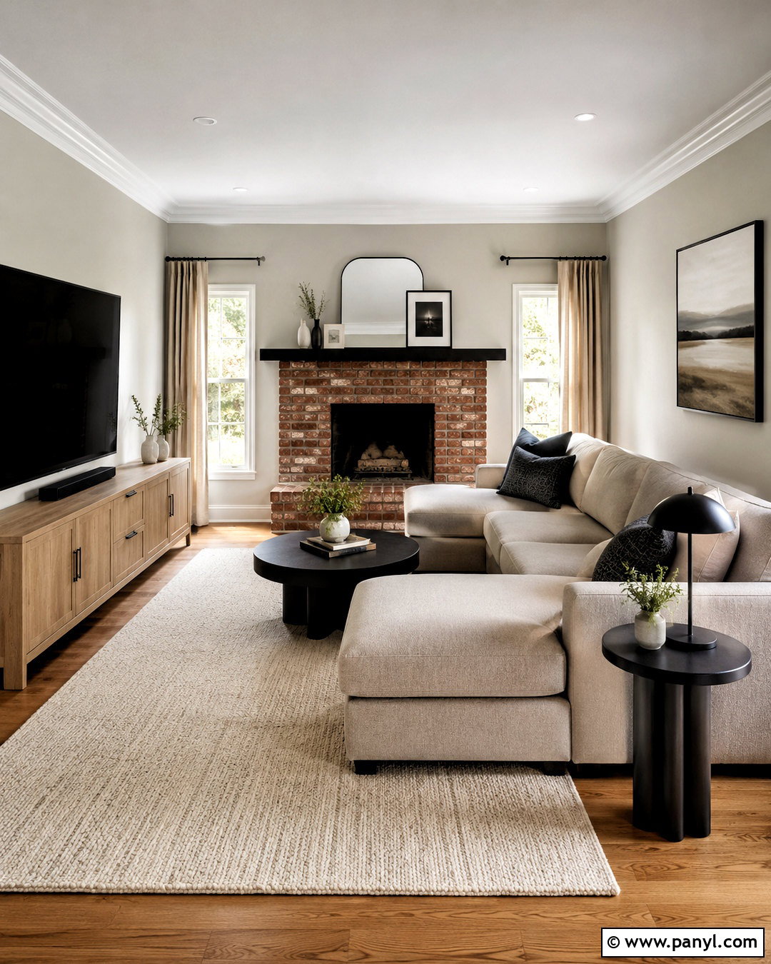 Light Greige With Red Brick - 20 colors that go with brick interior ideas