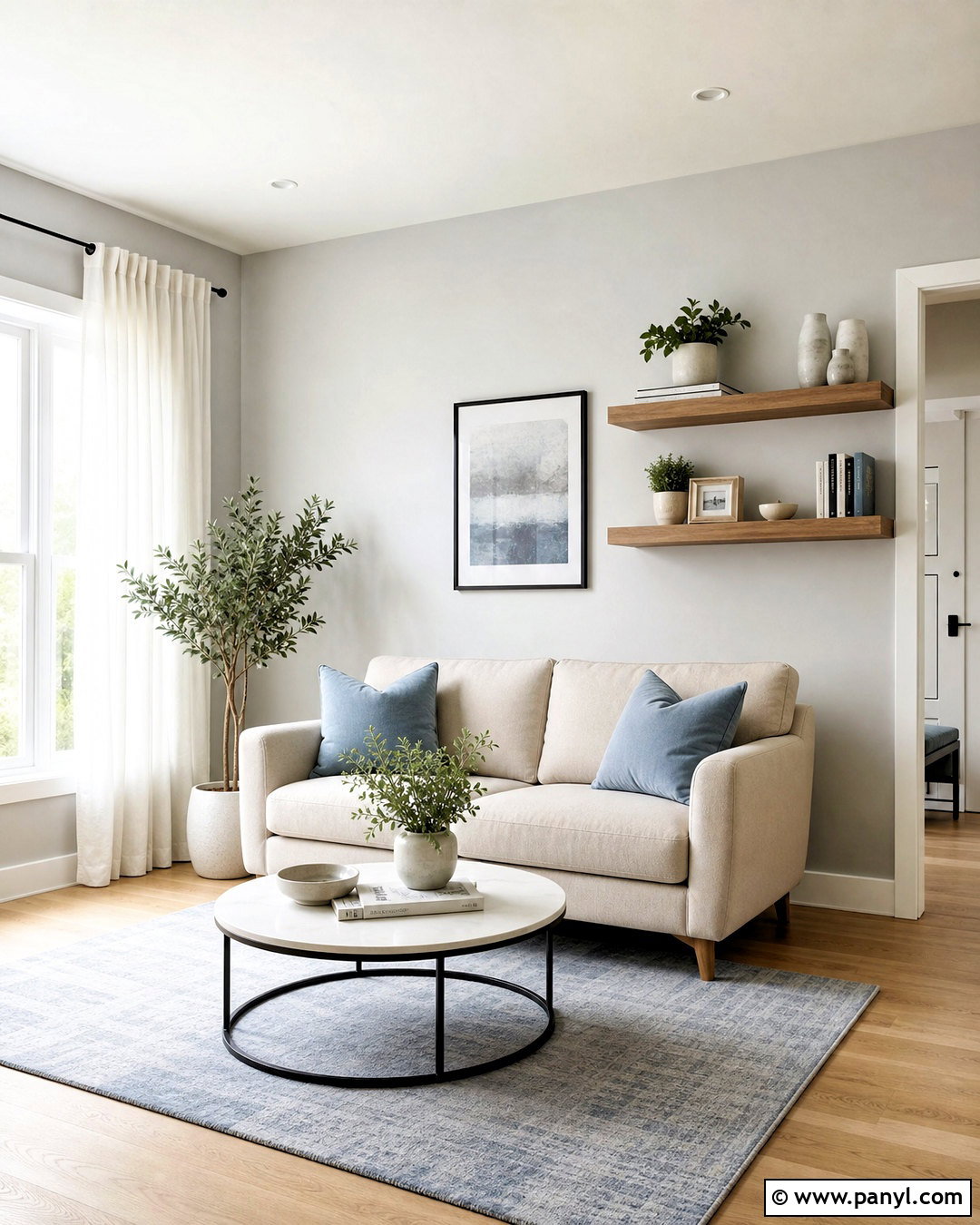 Light Grey Accent Wall For Small Living Room - 20 grey accent wall living room ideas
